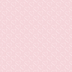 Cute kawaii love heart seamless pattern background