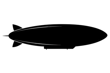 Blimp Silhouette vector illustration