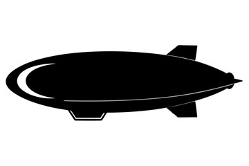 Blimp Silhouette vector illustration