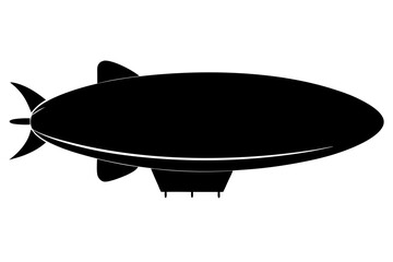 Blimp Silhouette vector illustration