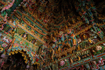 Stone statue of cross-legged Bodhisattva in Cave 18 of Yungang Grottoes, Datong, Shanxi Province