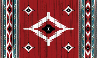 Vector pattern. Polypropylene rug. Native American, Navajo, Aztec, Apache, Southwestern and traditional Mexican style. Abstract pattern. Design for fabric, clothing, blankets, rugs, weaving, wrapping
