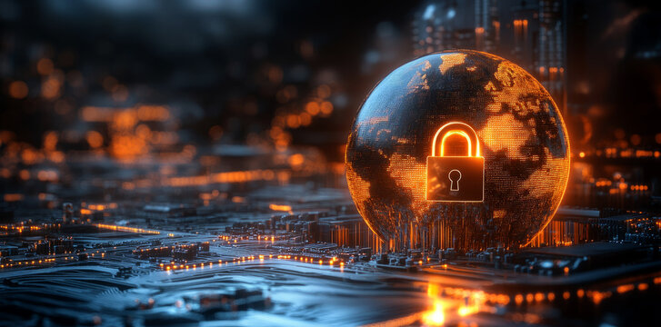 global cybersecurity and digital protection.