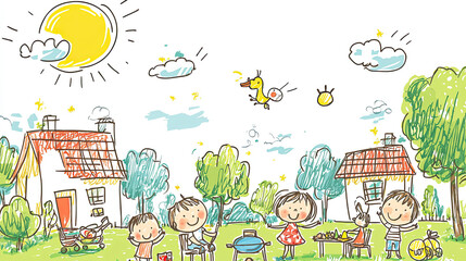 Obraz premium Life styles Doodles