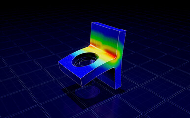 Static Structural simulation of 3D T shaped subjected to lift and drag force. Nonlinear analysis done by mechanical engineer showing total deformation and stress distribution.	