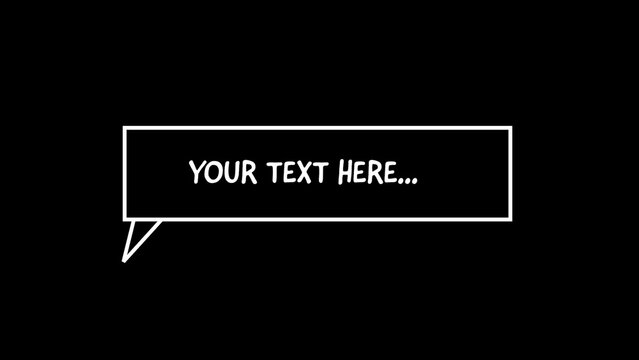 Balloon Text Message Bubble Pop Up Title Intro