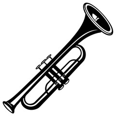trumpet isolated on white