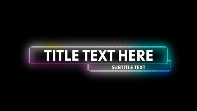Colorful Bright Glowing Text Lower Third