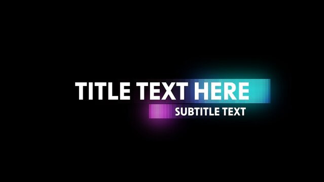 Modern Glowing LED Light Lower Third Text