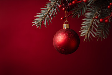 Christmas wallpaper with red background 