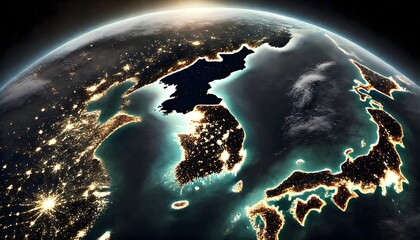Nighttime Contrast Between North and South Korea from Space