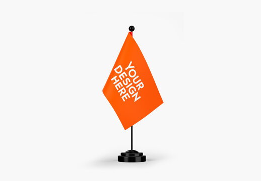 Desk Flag Mockup