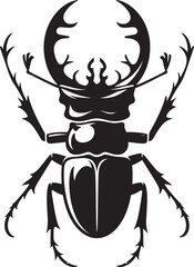 Beetle Insect Silhouette isolated on a white background Minimalist Beetle vector shape