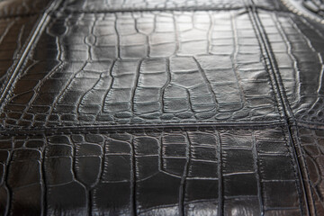 Imitation crocodile skin. Artificial leather with crocodile embossing. Mother-of-pearl reptile...