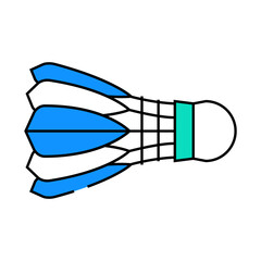 Obraz premium badminton sportive game line icon vector. badminton sportive game sign. isolated symbol illustration