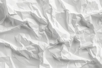 white crumpled paper texture background with translucent abstract shapes, minimal graphic design element, digital illustration