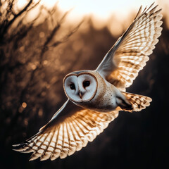 Owl in flight