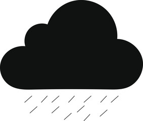 Clouds icon set Cloudy weather vector symbol in black filled and outlined style