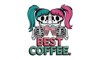 Best Coffee, Friends Bubble Wrap- PNG