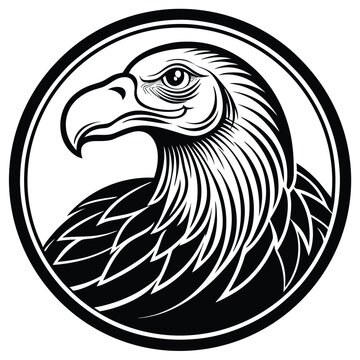 recommend clip art: Silhouette Vulture Bird Doodle Icons Black and White Line Art. Animal Clipart Hand Drawn Symbol Design