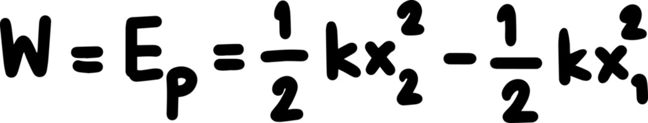 Physics work and energy formulas