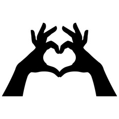 Illustration making heart symbol isolated on transparent background.