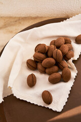 delicious walnut shaped russian nut shortbread sandwich cookies filled with sweet condensed milk or caramel