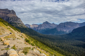 Mountainous scenery in Glacier National Park, Montana