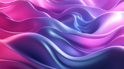 Obraz premium Luxurious flowing fabric in rich pink and purple shades, with smooth, glossy folds, representing elegance and beauty, perfect for fashion, interior design, and high-end product visuals.