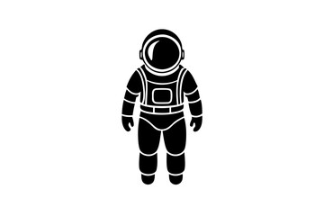 Astronaut | vector silhouette illustration on white background