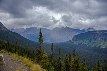 Mountainous scenery in Glacier National Park, Montana