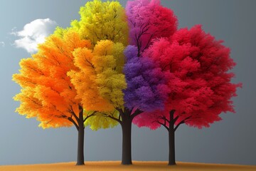 Colorful trees