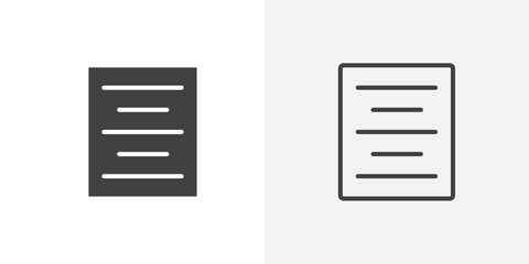 Align center icon vector icon set in black and white color.