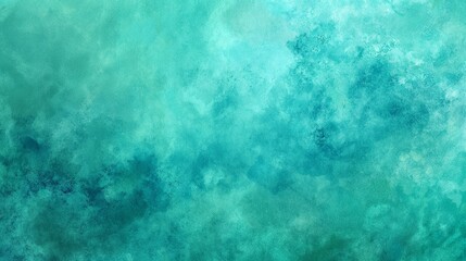 Obraz premium Vibrant turquoise and sea green watercolor paper texture, blended seamlessly for a fresh, abstract background.