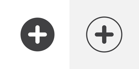 Hospital sign icon vector icon set in black and white color.