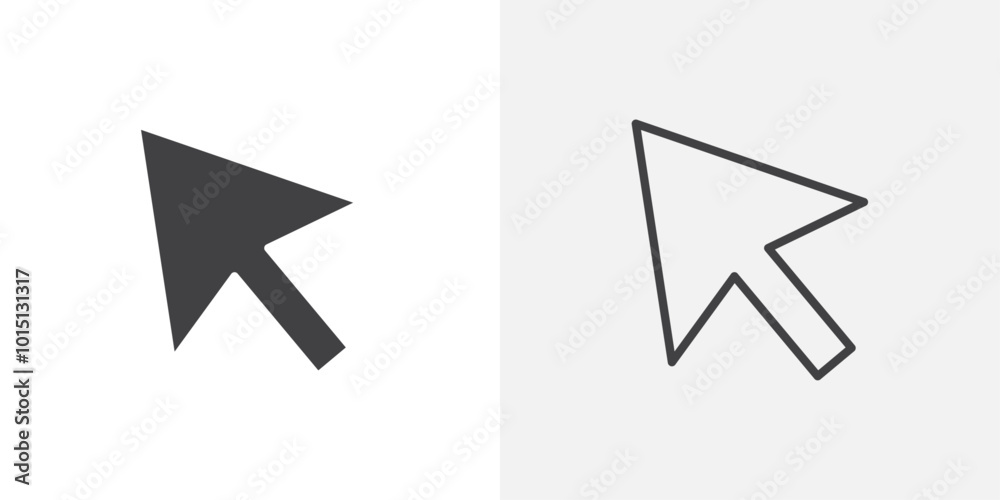Aufkleber mouse icon vector icon set in black and white color.