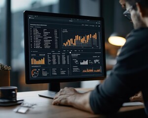 Interactive banking dashboard with predictive data analytics, financial forecasting, digital banking