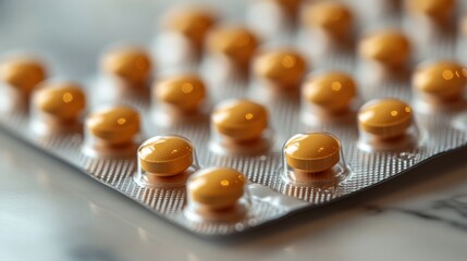 Close-up of a Blister Pack of Pills