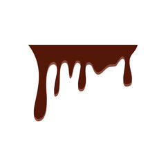 Dripping melted chocolate illustration