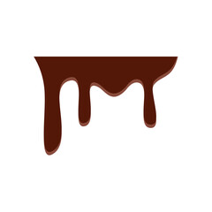 Dripping melted chocolate illustration