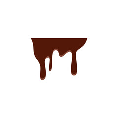 Dripping melted chocolate illustration