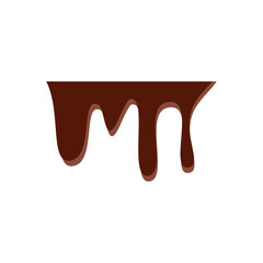 Dripping melted chocolate illustration