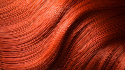 Close-Up of Perfect Red Hair | Vibrant Shades and Textures for Hair Care and Fashion