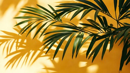 Obraz premium A luxury beige-brown stucco wall with soft tropical light filtering through leaves, casting gentle shadows. The texture and ambiance evoke warmth and elegance.