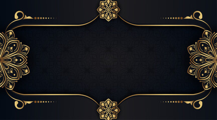 luxury background with golden mandala ornament