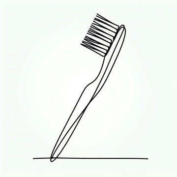 recommend clip art:  toothbrush silhouette thin lines flat 