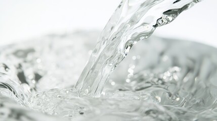 Crisp Water Splash in Clear Liquid Background
