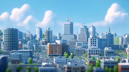 Fototapeta premium a prosperous city skyline