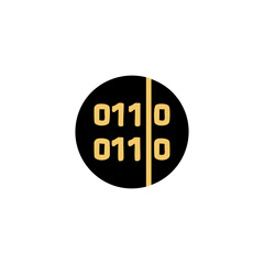 Binary code data programming icon vector illustration