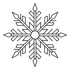 black and white snowflake